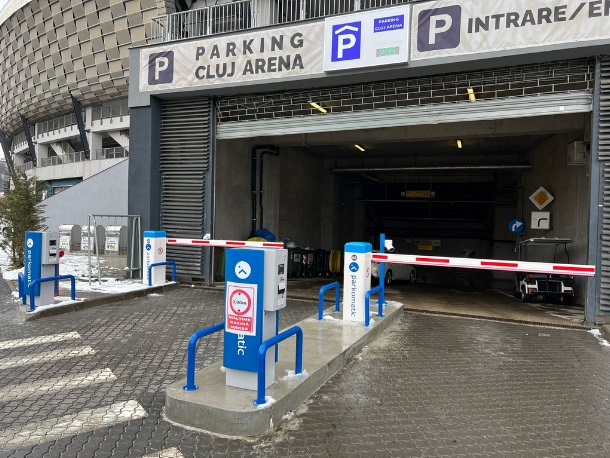 Sistem de parcaj nou, la parcarea subterană a stadionului Cluj Arena. FOTO: CJ Cluj
