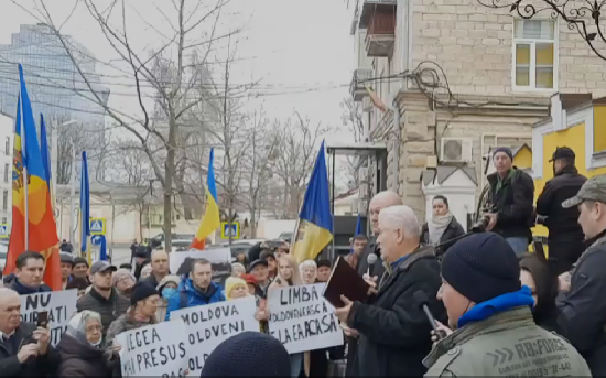 Protest la Chișinău / Foto: captură video - stirimd.ro