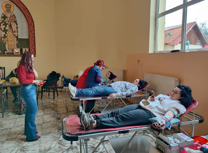 Campanie de donare de sânge în Huedin / Foto: Mircea Moroșan - Facebook