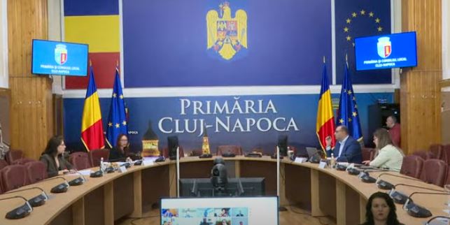 Tema prioritizării proiectului drumurilor de legătură cu centura metropolitană, dezbătută în ședința de Consiliu Local/captură foto: primariaclujnapoca.ro