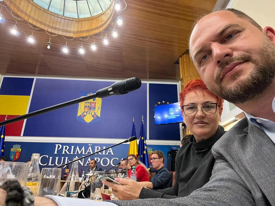 Anca Ciubăncan în ședință de Consiliu Local. Sursă foto Facebook Anca Ciubăncan