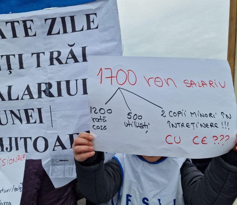 Profesorii și angajații din invătământ vor protesta în fața Prefecturii din Cluj pentru a cere  soluții pentru creșterea salariilor/captură foto: Sindicatul Liber al Învățământului Preuniversitar Clujean Facebook.com