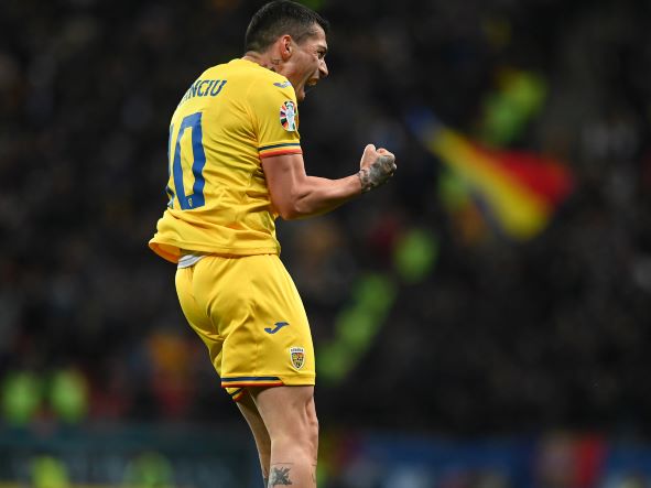 Nicușor Stanciu bucurându-se după golul înscris /FOTO: Echipa Națională a României - Facebook