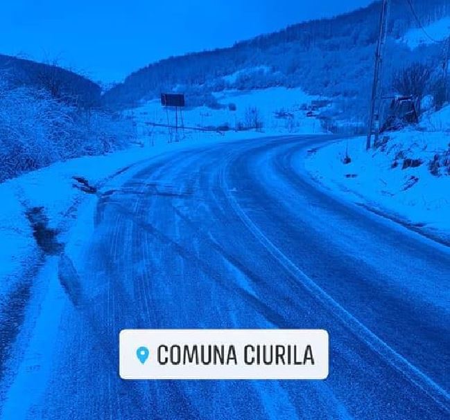 Polei pe drumurile din Ciurla / Foto: Info Trafic jud. Cluj