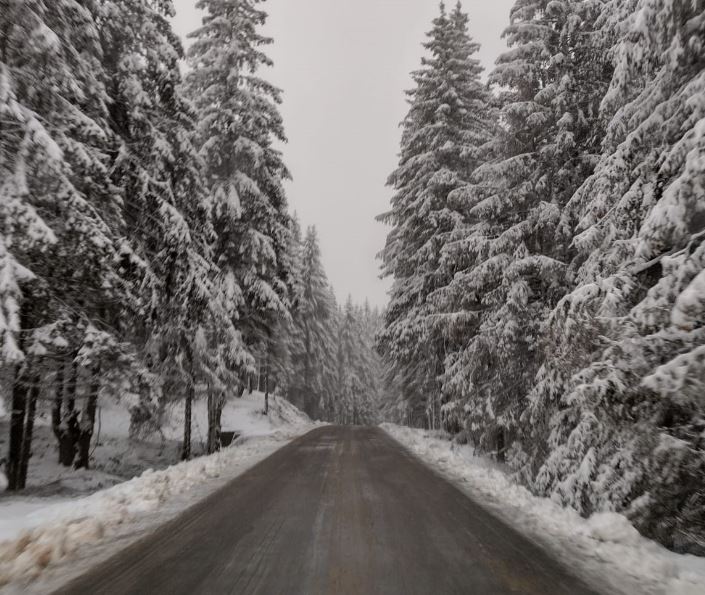Condiții de iarnă pe drumurile județene din Cluj/Foto: Consiliul Județean Cluj Facebook.com