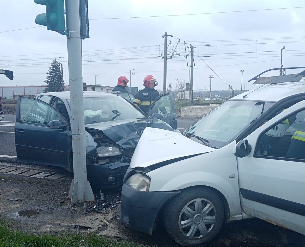 Accident la Jucu. Sursă foto ISU Cluj