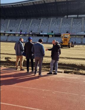 Experți UEFA și FRF, în vizită pe Cluj Arena/Foto: Alin Tișe Facebook.com