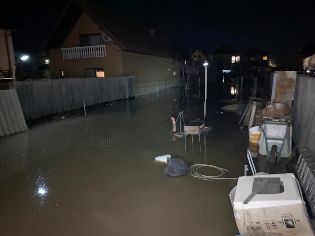 Inundație în Florești / Foto: ISU Cluj