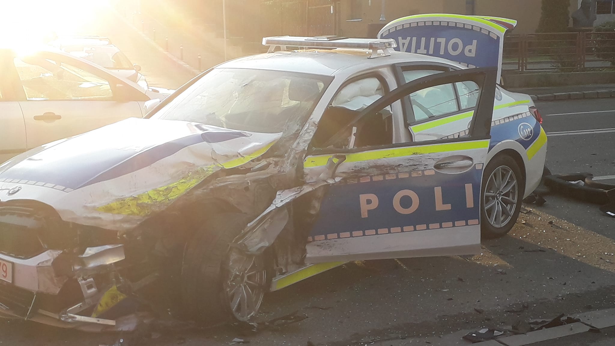 n accident rutier a avut loc luni dimineața pe strada Teodor Mihali din Cluj-Napoca/ Foto: Mihai Bacalu - Facebook