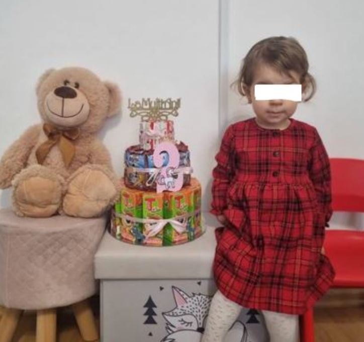 Fetiță de 2 ani, internată pe ATI la Spitalul de Copii din Cluj-Napoca / Foto: prietenă a mamei Teodorei