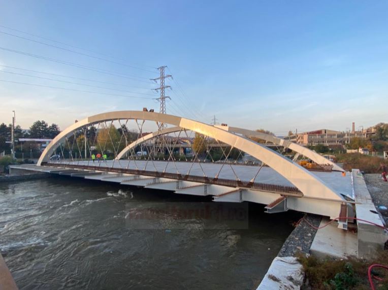 Podul Oașului - Răsăritului va intra în etapa de recepție în iunie 2023, urmând să fie deschis circulației/Foto: monitorulcj.ro
