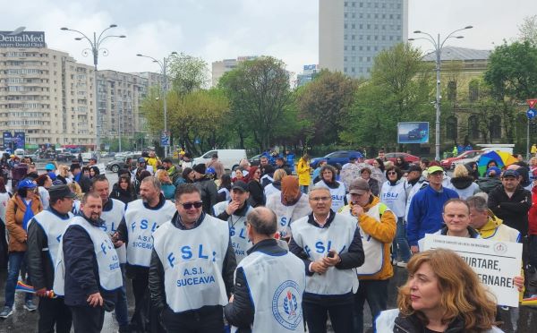Peste 15.000 de sindicalişti din întreaga ţară sunt aşteptaţi să participe miercuri la un marş de protest/ Foto: FSLI Romania - Facebook