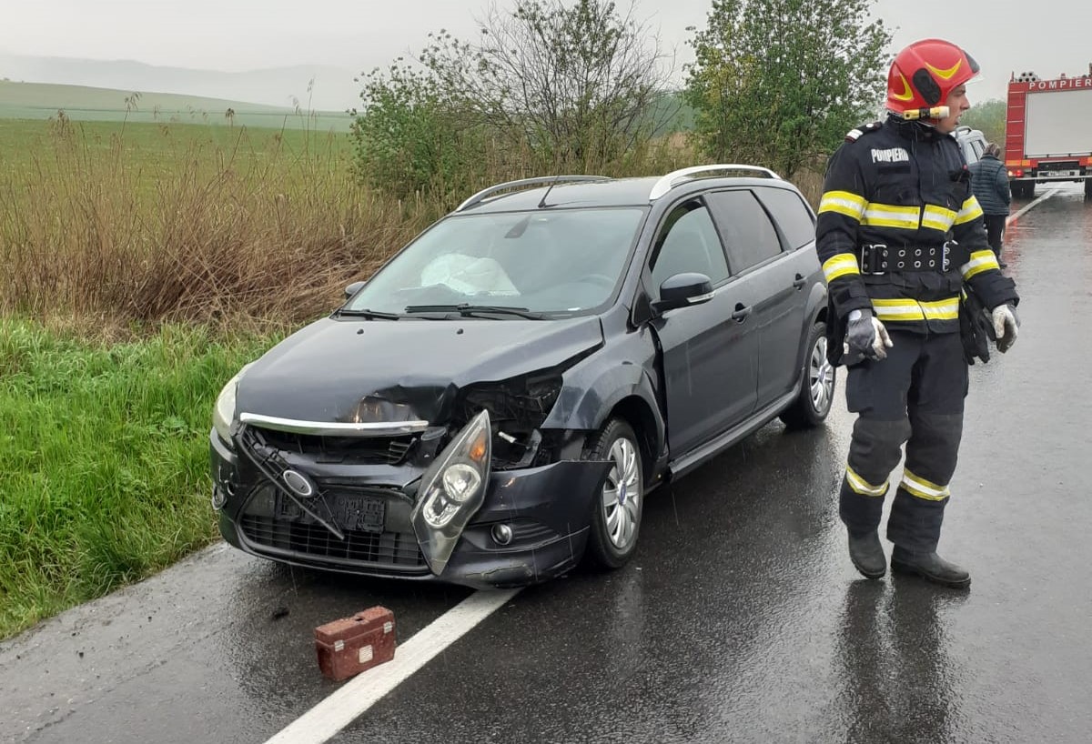 Accident în Huedin/ Foto: ISU Cluj