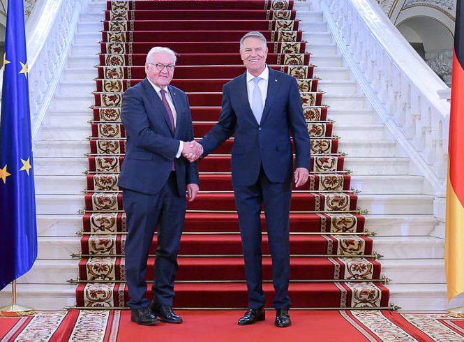 Președintele Germaniei Frank-Walter Steinmeier împreună cu Klaus Iohannis /FOTO: PNL Vâlcea