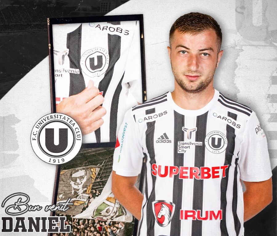 Atacantul Daniel Popa a semnat pentru Universitatea Cluj / Foto: FC Universitatea Cluj - Facebook