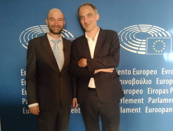 Marius Balo și europarlamentarul francez Raphael Glucksmann/ Foto: arhivă personală Marius Balo