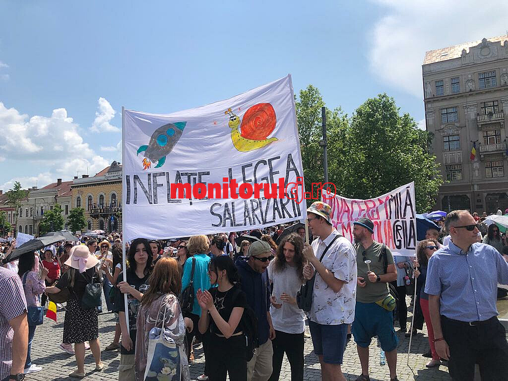 Protest în Piața Unirii pe 30 mai 2023 / Foto: monitorulcj.ro - Carmen Lucuț