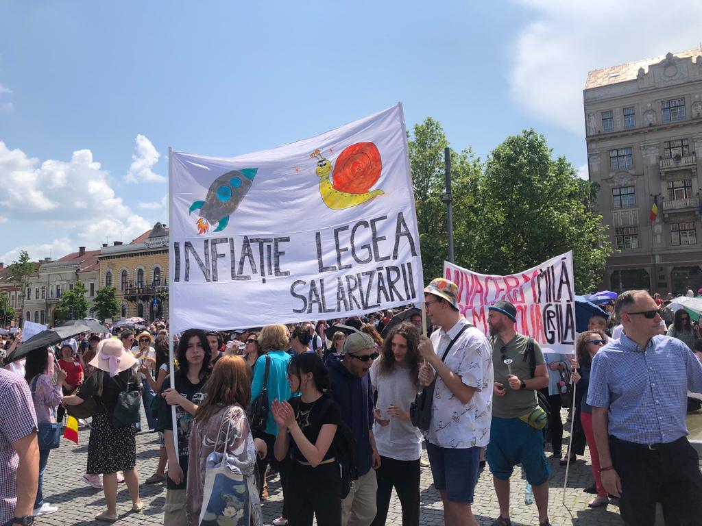 Protest în Piața Unirii pe 30 mai 2023 / Foto: monitorulcj.ro - Carmen Lucuț