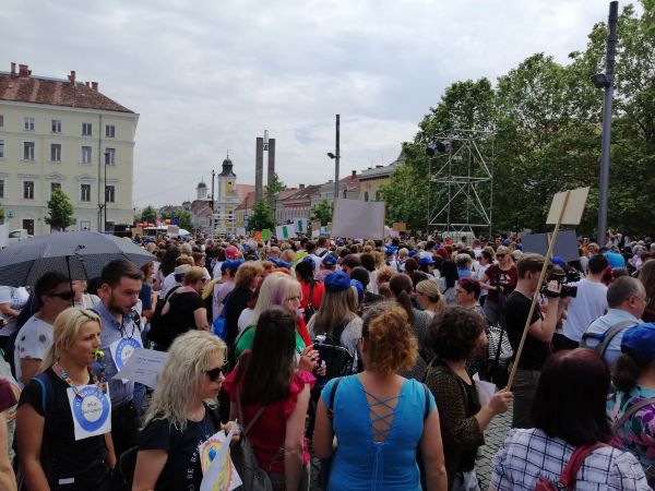 Marș protest în Cluj-Napoca/ Foto: monitorulcj.ro