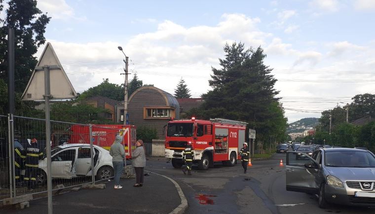 Accident în Piața 14 Iulie - 09.06.2023 / Foto: ISU Cluj