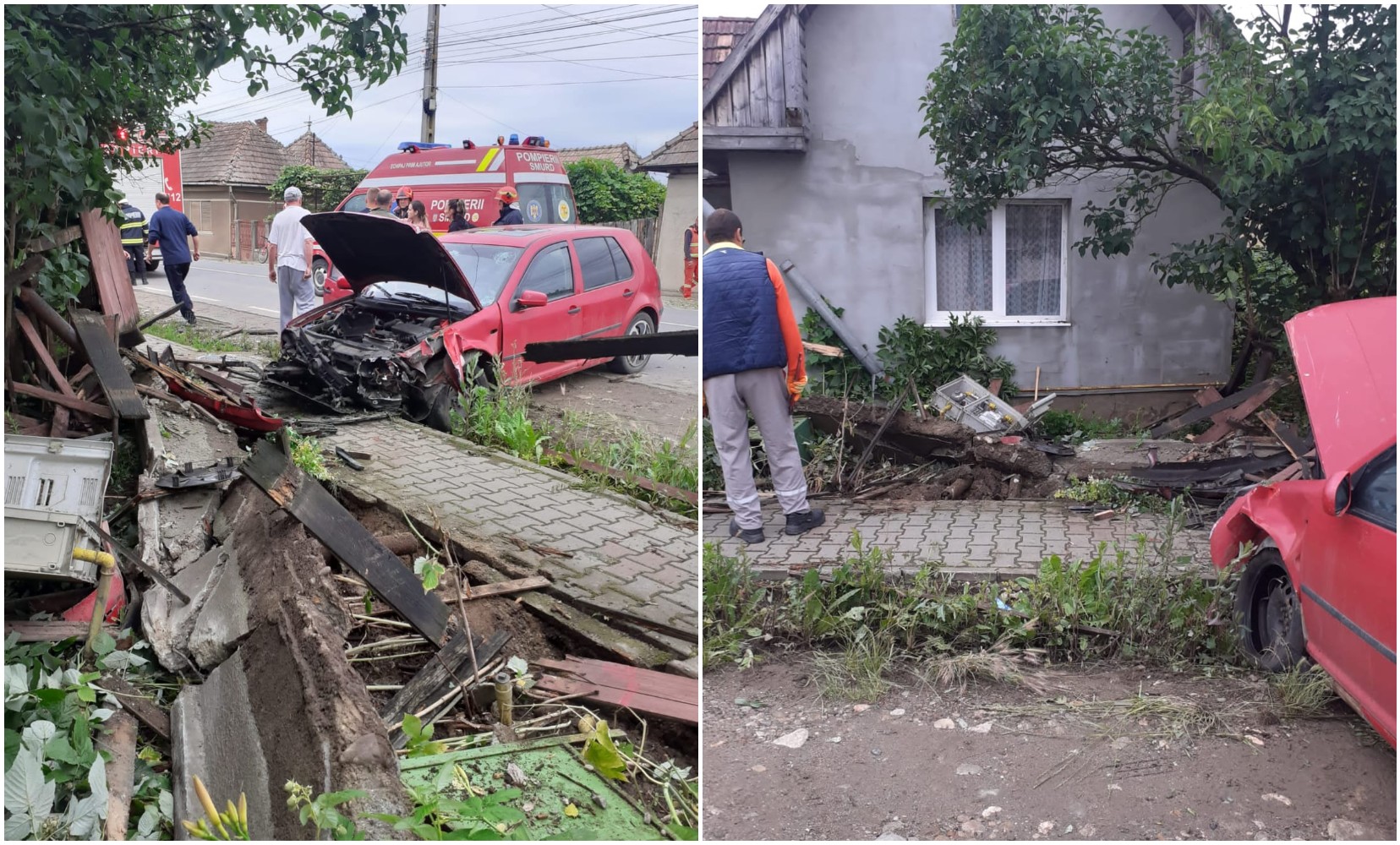 Un accident grav a avut loc în Mihai Viteazu, județul Cluj / Foto: ISU Cluj