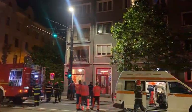 Incendiu la un apartament, pe strada Horea / Foto: grup whatsapp ISU Cluj