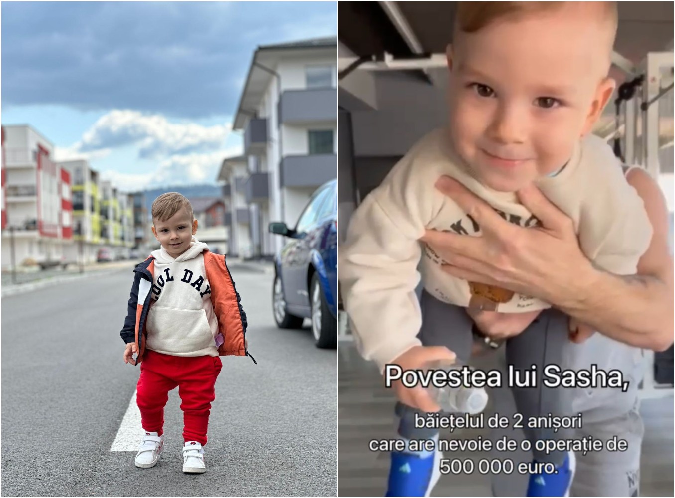 Sasha, un băiețel de numai 2 ani internat la spital în Cluj cu cancer, are nevoie de bani pentru o operație în Franța / Foto: mătușa lui Sasha