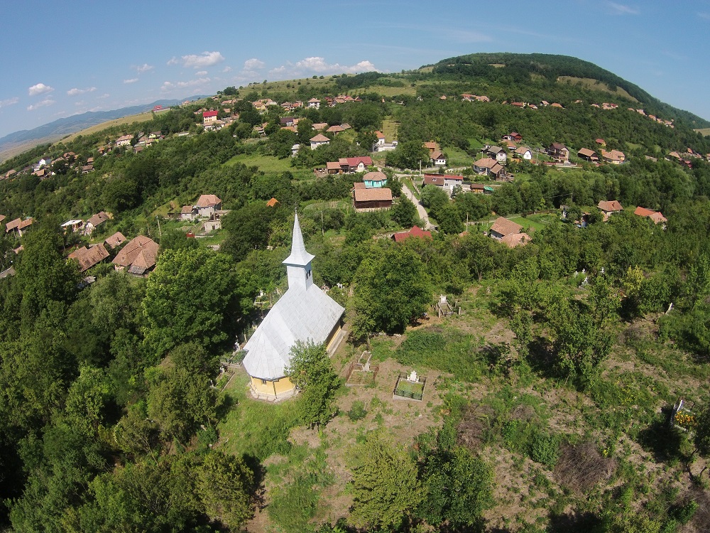Comuna Ciurila văzută de sus. Foto: Parohia Ortodoxa Ciurila Cluj