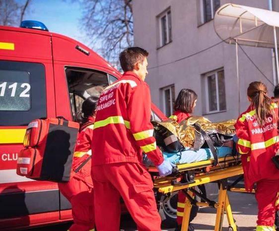 Bărbat rănit, în urma unui accident rutier în localitatea clujeană Țaga/Foto: ISU Cluj