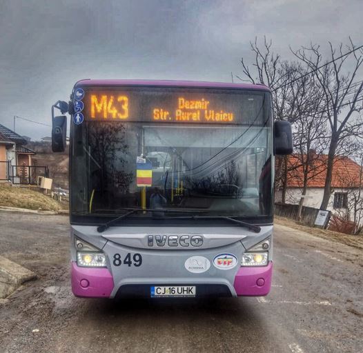 Linia M43: Dezmir - Str. Aurel Vlaicu / Foto: Compania de Transport Public Cluj-Napoca
