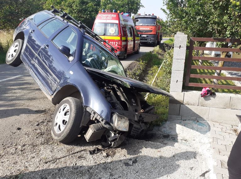 Accident în Aiton / Foto: ISU Cluj
