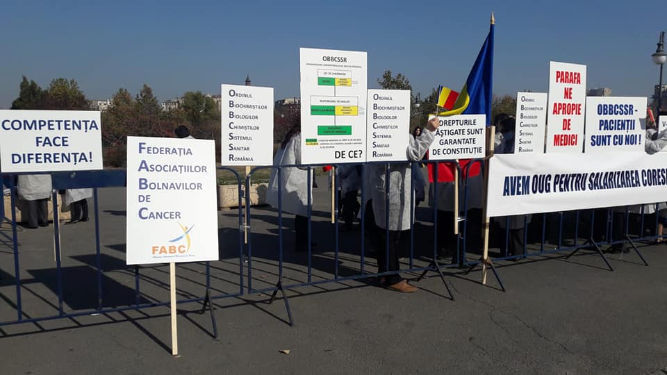 Bolnavii de cancer ies joi în stradă. FOTO sugestiv: Facebook/ Federația Asociațiilor Bolnavilor de Cancer din România