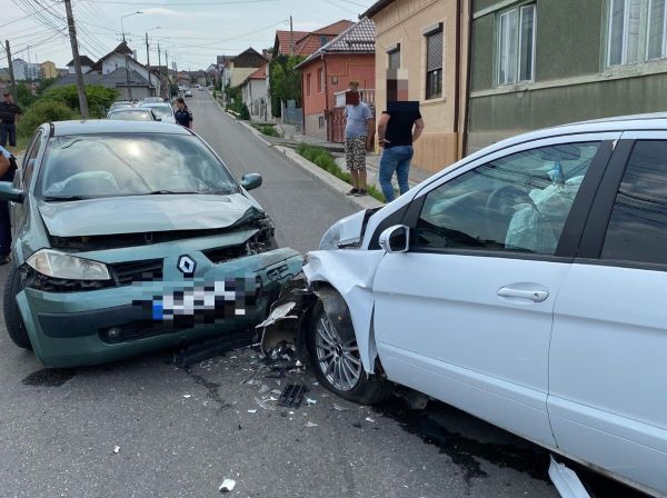Accident în Dej/ Foto: ISU Cluj