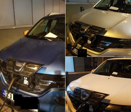 Mașinile electrice lăsate să ocupe stațiile după ce au fost încărcate / Foto: Info Trafic Cluj-Napoca