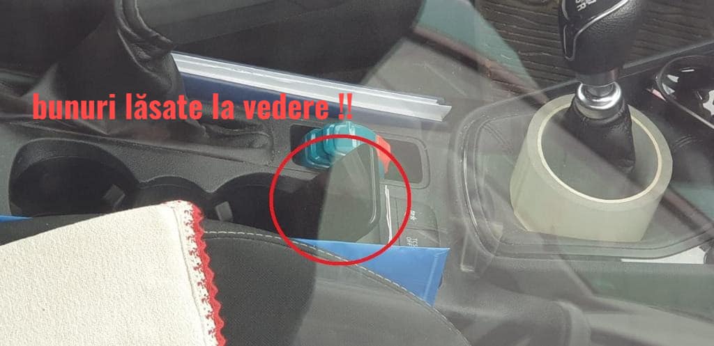 Bunuri lăsate la vedere, în mașini / Foto: Inspectoratul de Poliție Județean Cluj - Facebook