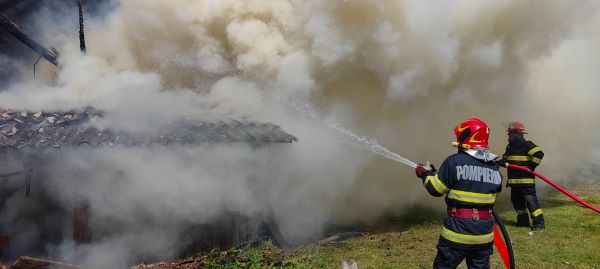 Incendiu Codor, județul Cluj/ Foto: ISU Cluj