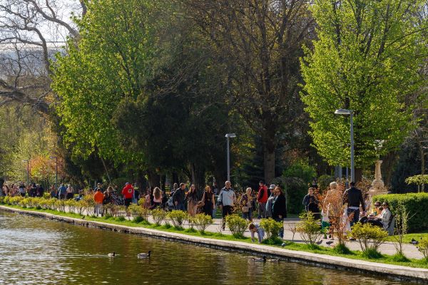 Plimbare în Parcul Central din Cluj-Napoca/ Foto: Emil Boc - Facebook