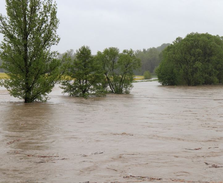 Inundații/ Foto: Institutul Național de Hidrologie și Gospodărire a Apelor - Facebook