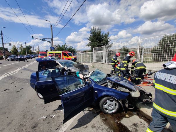 Accident grav pe Traian Vuia, 11 august 2023/ Foto: ISU Cluj