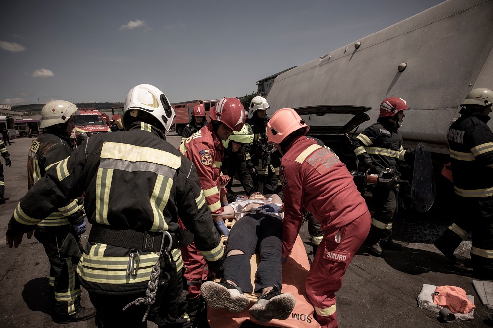 Intervenție a pompierilor clujeni pentru salvarea unui bărbat. Foto: arhivă ISU Cluj