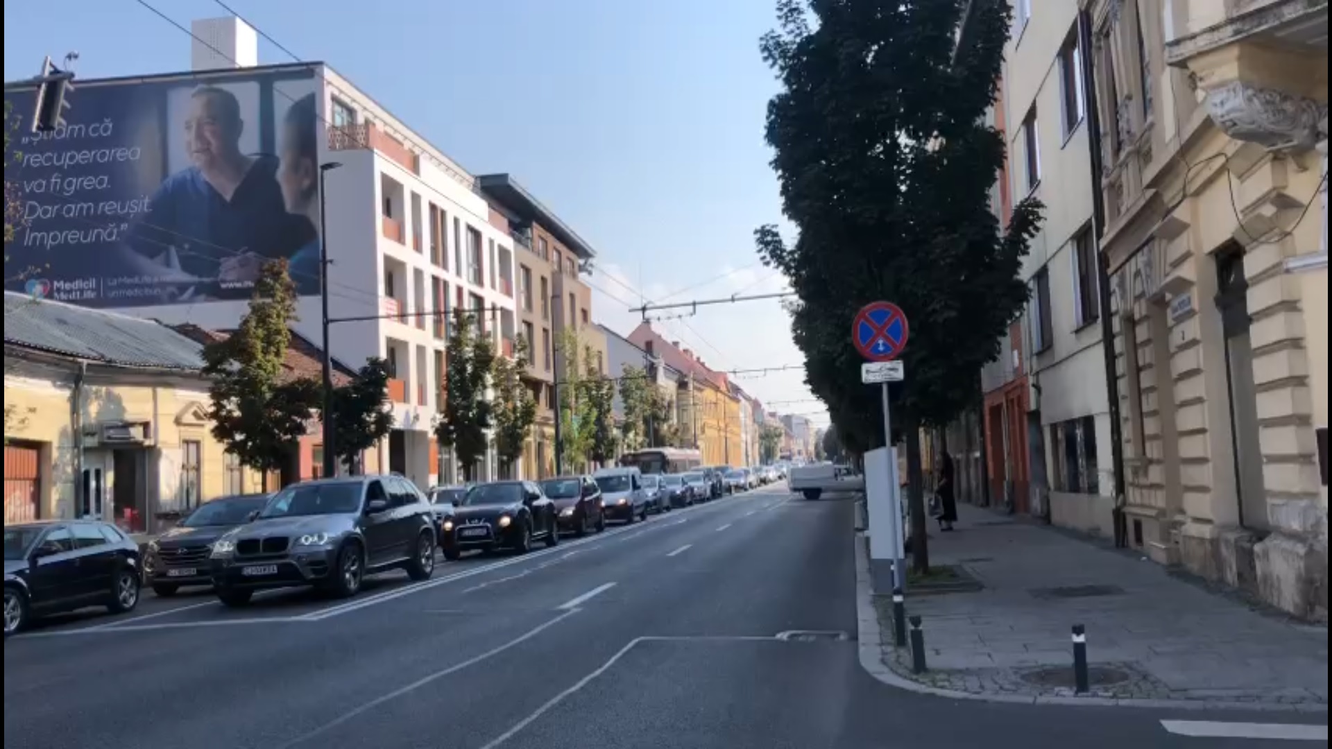 Trafic infernal în centrul Clujului, spre Mănăștur. FOTO: Monitorulcj.ro