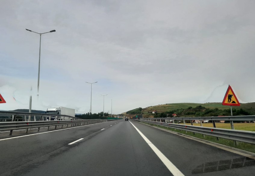 Restricții de circulație pe Autostrada Transilvania, zona Gilău / Foto: Direcția Regionalp de Drumuri și Poduri Cluj