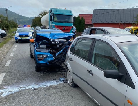Accident cu cinci victime în Cășeiu, Cluj / Foto: ISU Cluj
