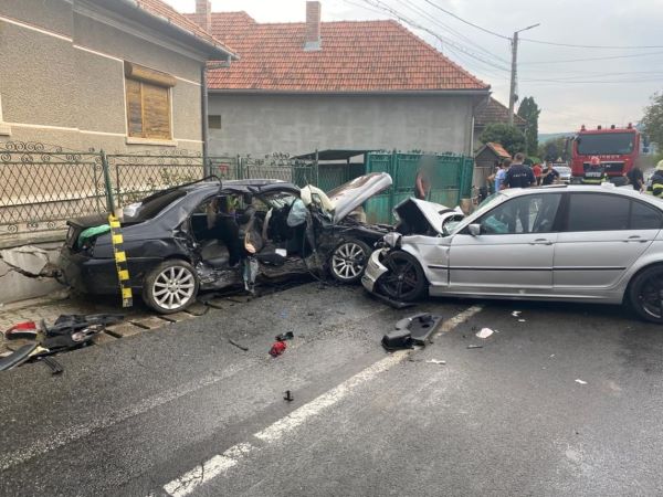 Accidentul din Căpușu Mare, din data de 23 august, produs de un șofer fără permis/Foto: ISU Cluj