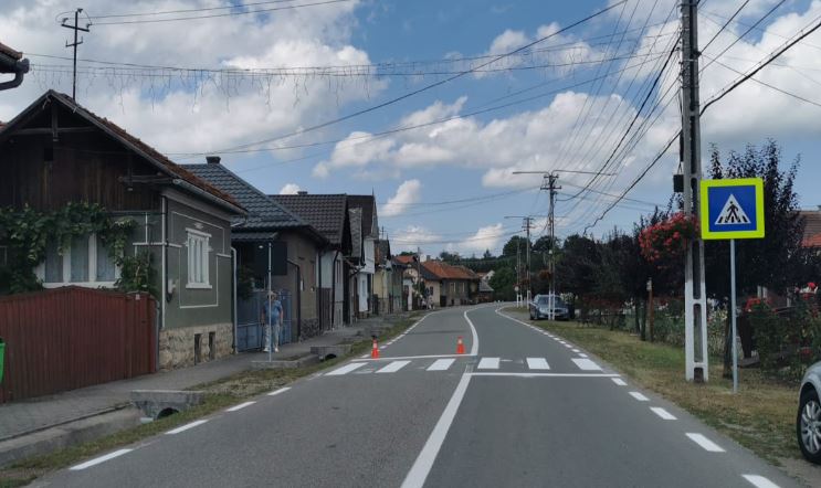 Marcaje și noi treceri de pietoni pe drumurile din Cluj/Foto: Consiliul Județean Cluj