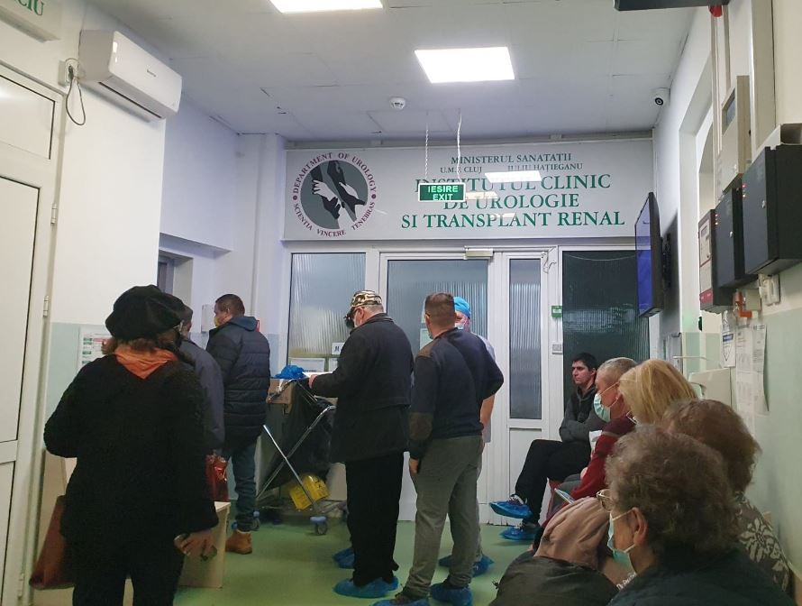 Sala de așteptare  Institutul Clinic de Urologie și Transplant Renal Cluj /Foto: monitorulcj.ro