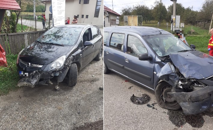 Accident rutier în Cătina / Foto: ISU Cluj