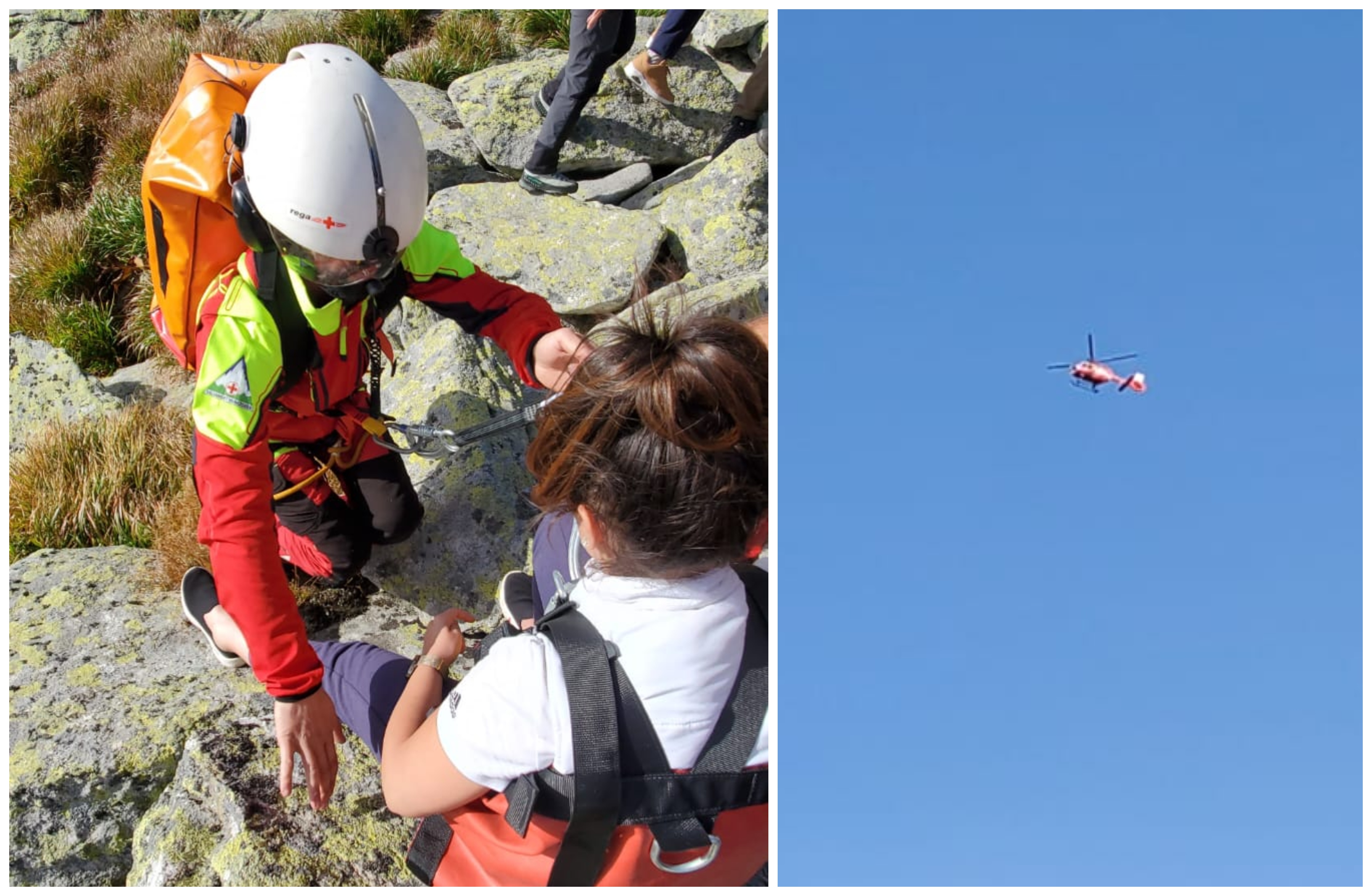 Turistă plecată pe munte în opincuțe, salvată cu elicopterul SMURD. FOTO: Salvamont Hunedoara/ Facebook