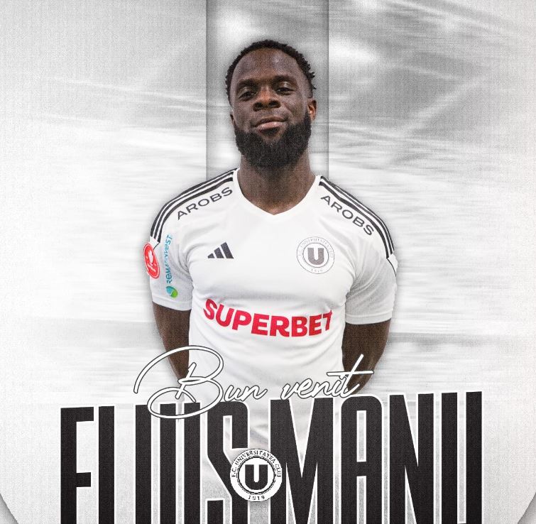 Elvis Manu, noul atacant al „U” Cluj/Foto: FC Universitatea Cluj Facebook.com