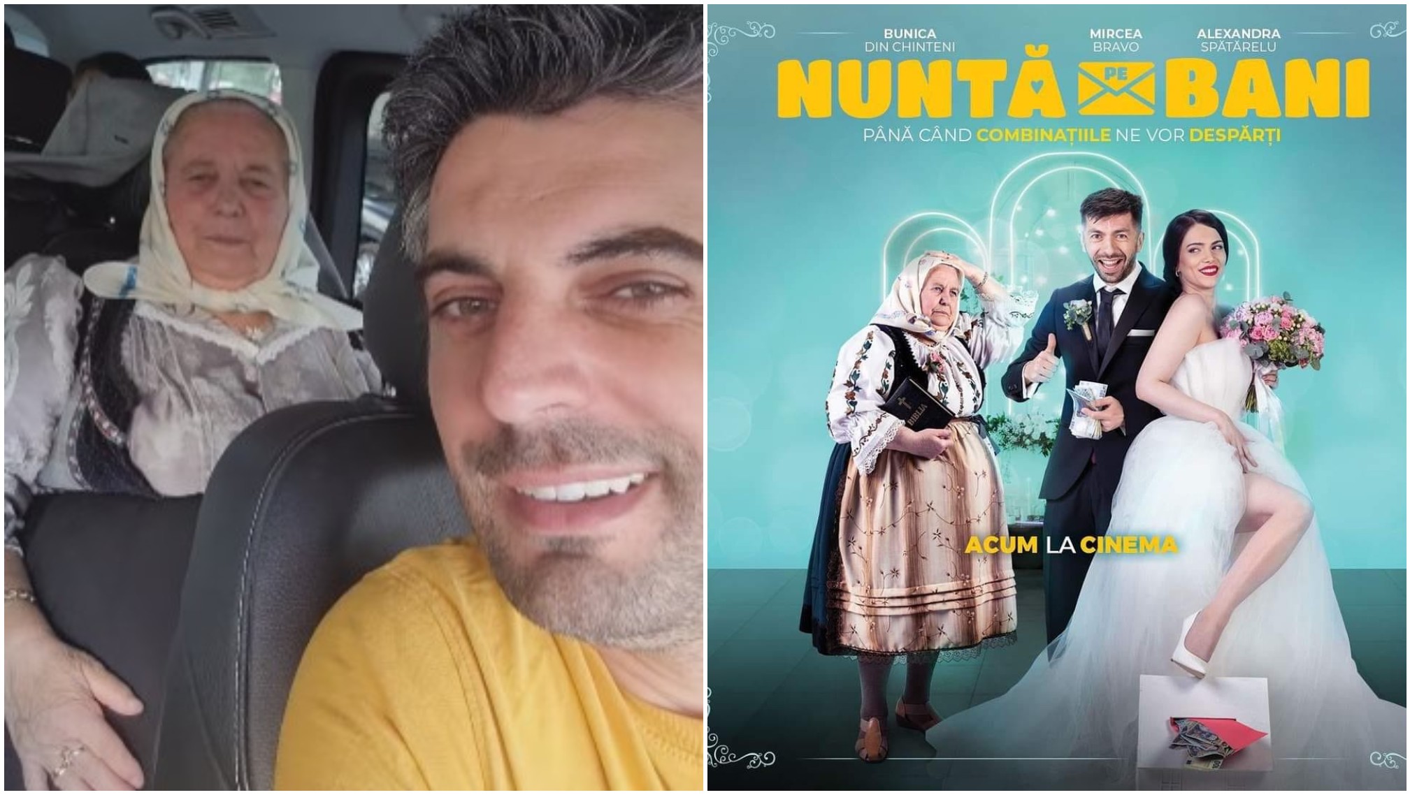 Bogdan Bob Rădulescu îi cheamă pe oameni la cinema să vadă filmul „Nuntă pe bani” / Foto: captură video Bogdan Bob Rădulescu Facebook